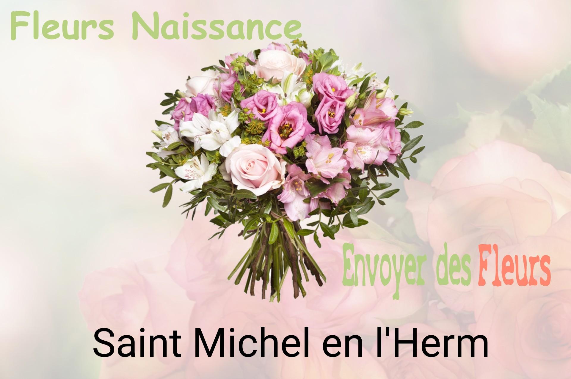 Bouquet de fleurs de naissance livré à Saint-Michel-en-l'Herm